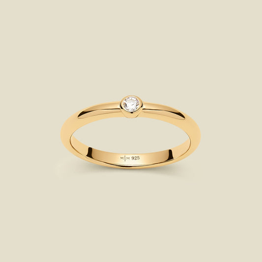 CZ Poppy Solitaire Stacking Ring