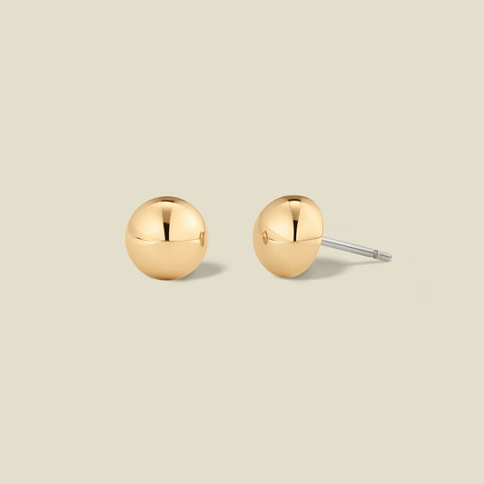Sol Button Stud Earrings