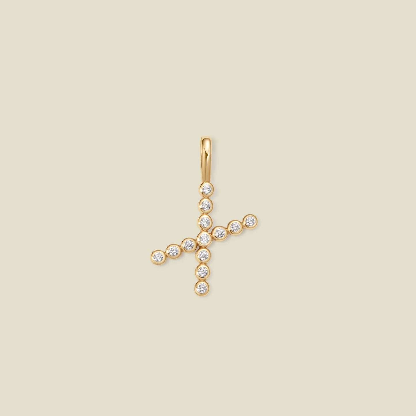 CZ Poppy Initial X Charm Gold Vermeil Add Ons