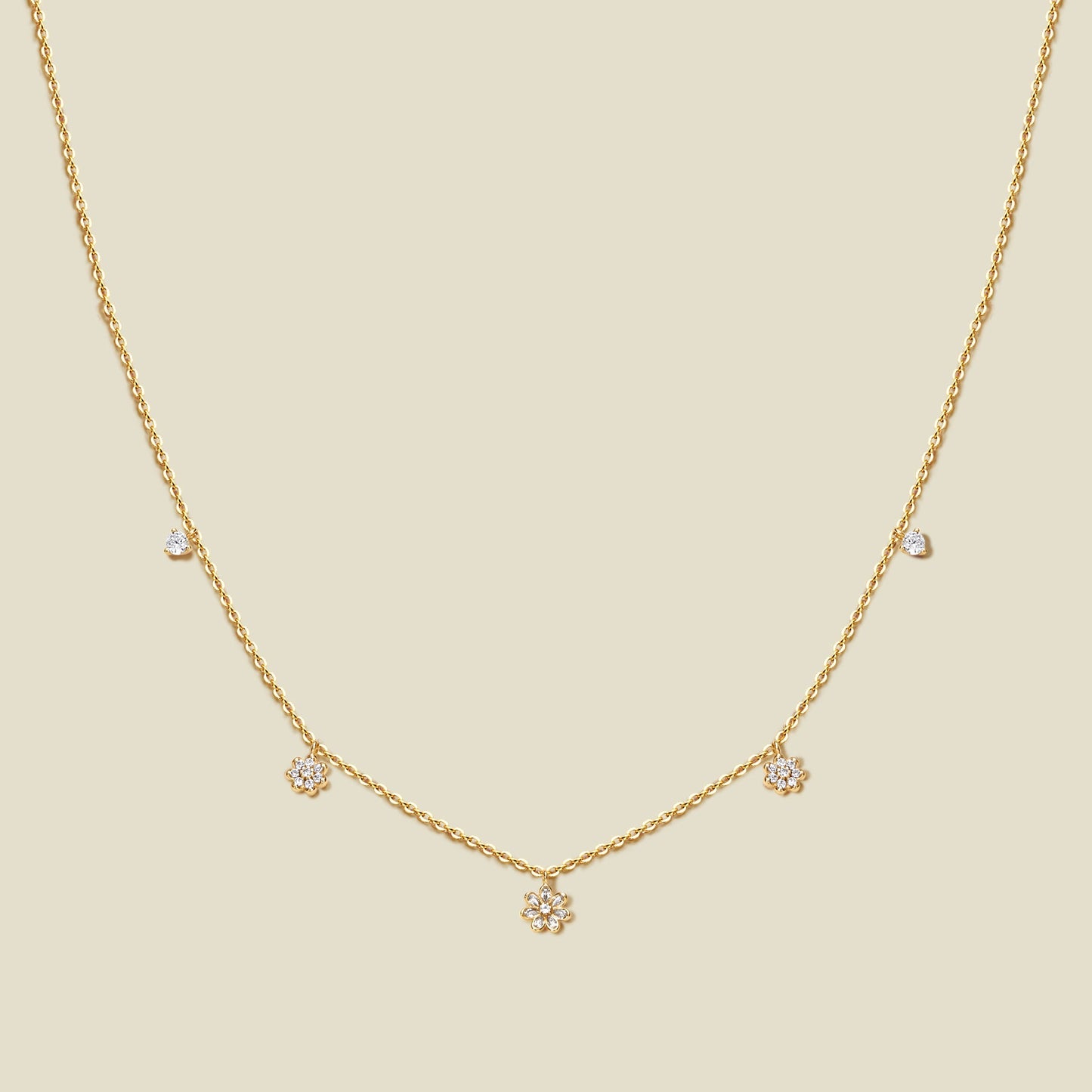 Flora Luxe Floating Necklace