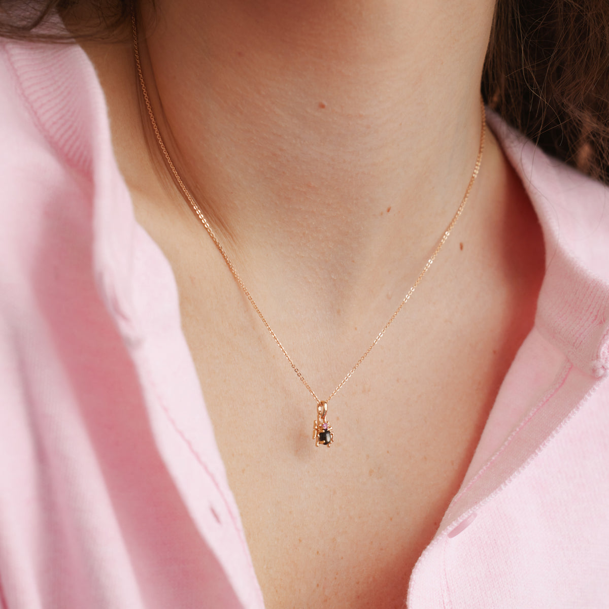 Spider Gemstone Charm