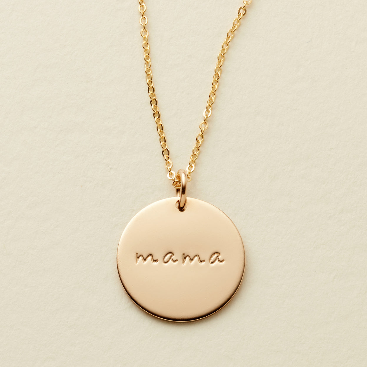 Mama disc deals necklace