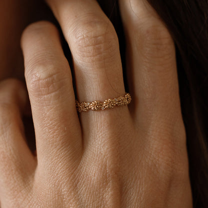 October CZ Birth Flower Eternity Ring