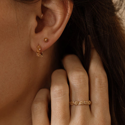 November CZ Birth Flower Eternity Ring