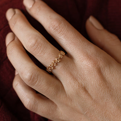 December CZ Birth Flower Eternity Ring