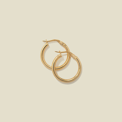 14K Solid Gold Maude Hoop Earrings 14k Solid Gold Earring