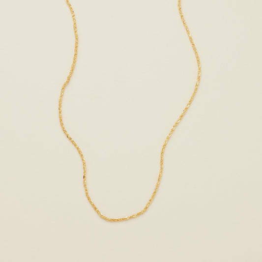 14k Solid Gold Tornado Necklace 14K Solid Gold Necklace