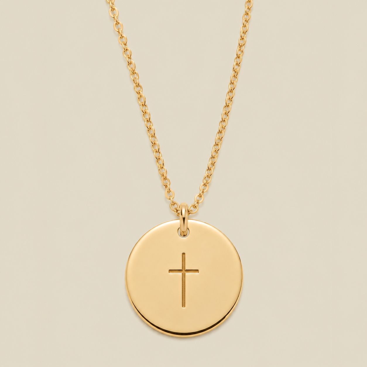 Cross Disc Necklace