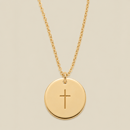Cross Disc Necklace