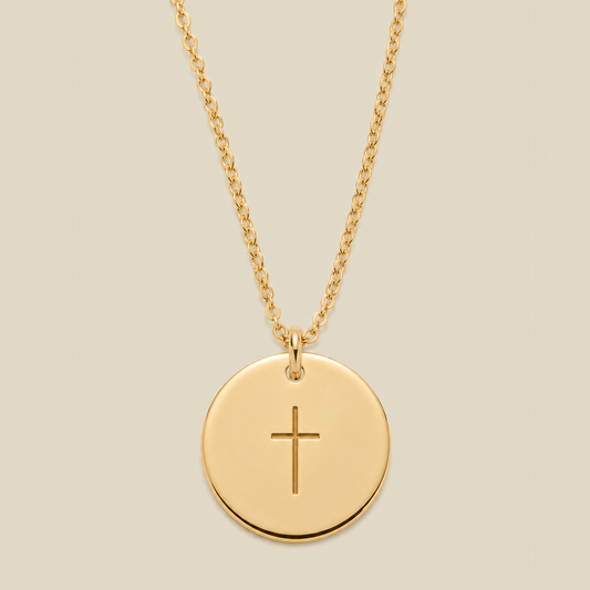 Cross Disc Necklace