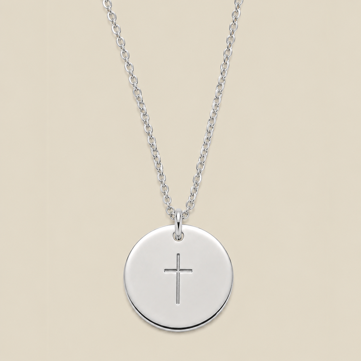 Cross Disc Necklace