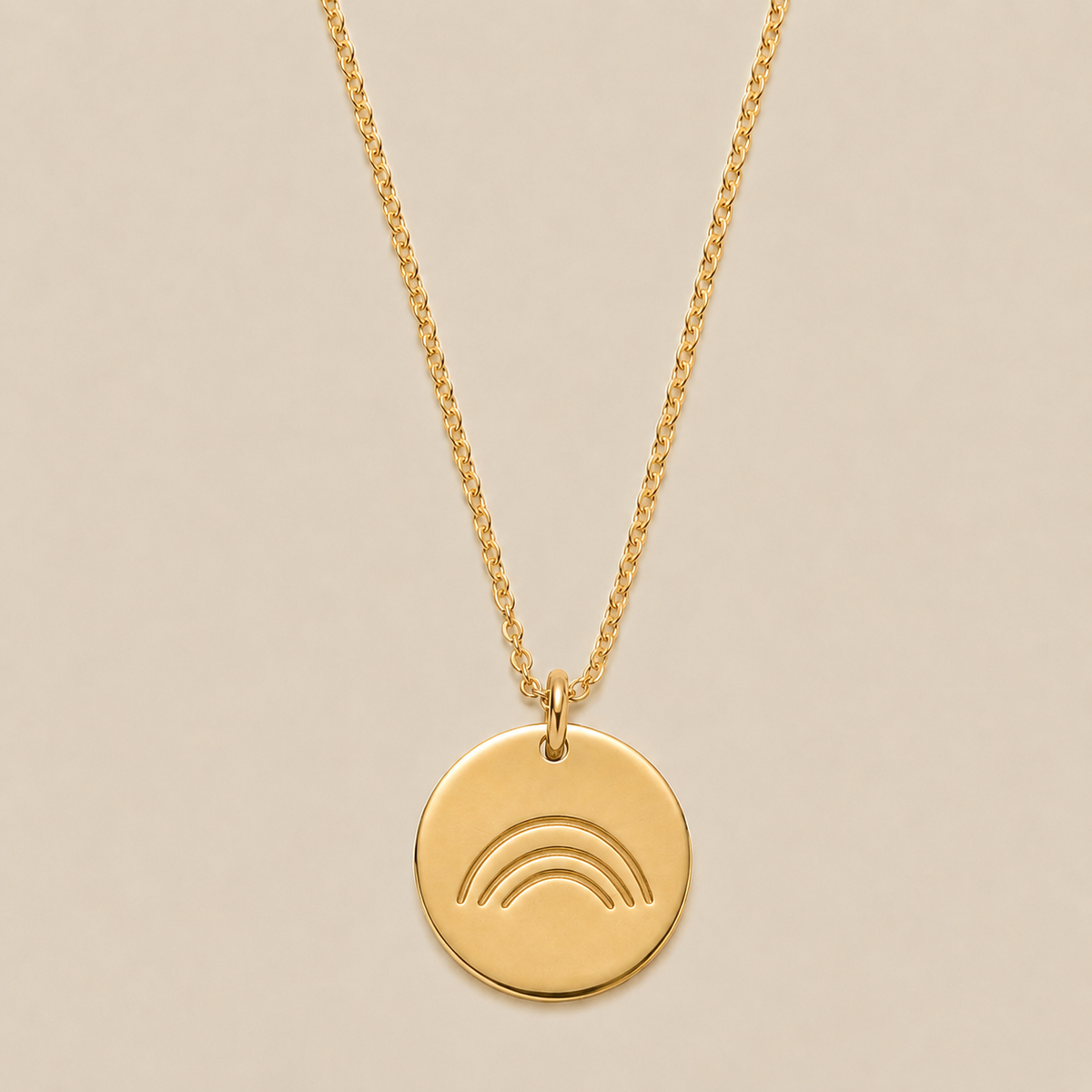 Rainbow Disc Necklace