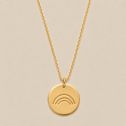 Rainbow Disc Necklace