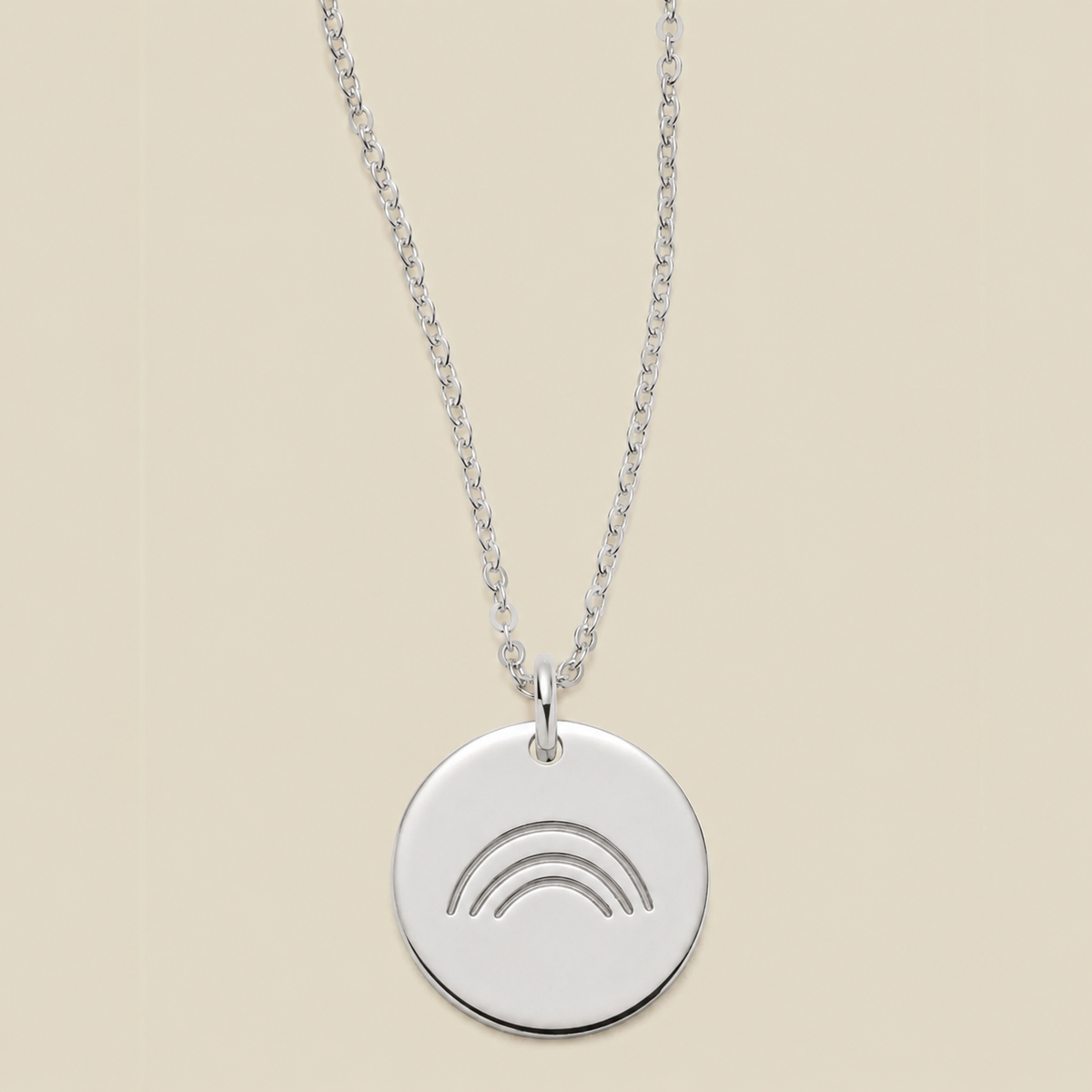 Rainbow Disc Necklace