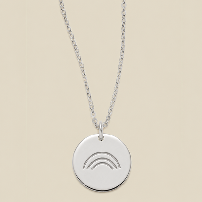 Rainbow Disc Necklace