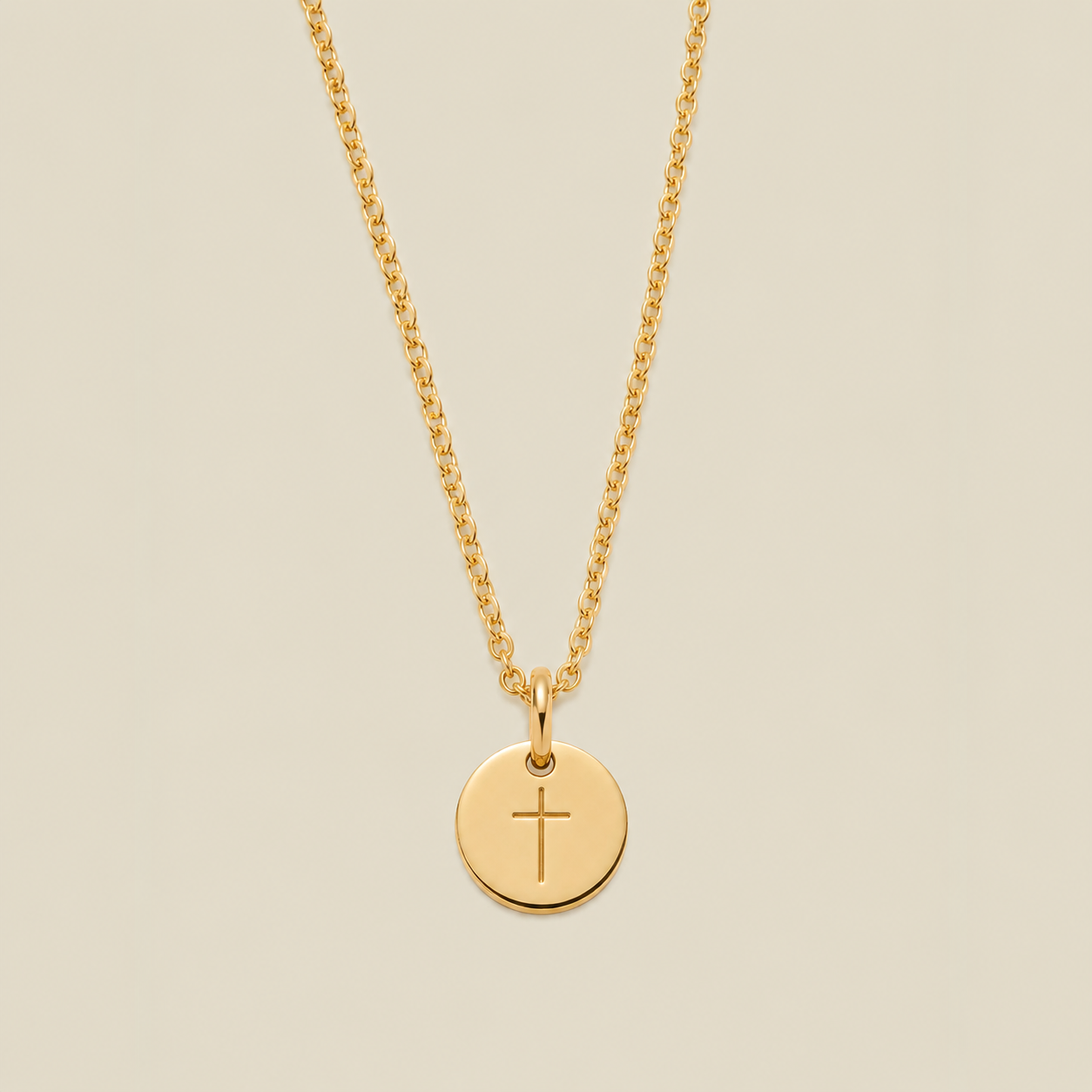 Cross Disc Necklace
