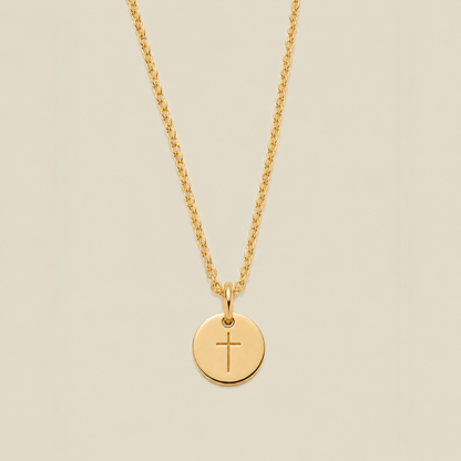 Cross Disc Necklace