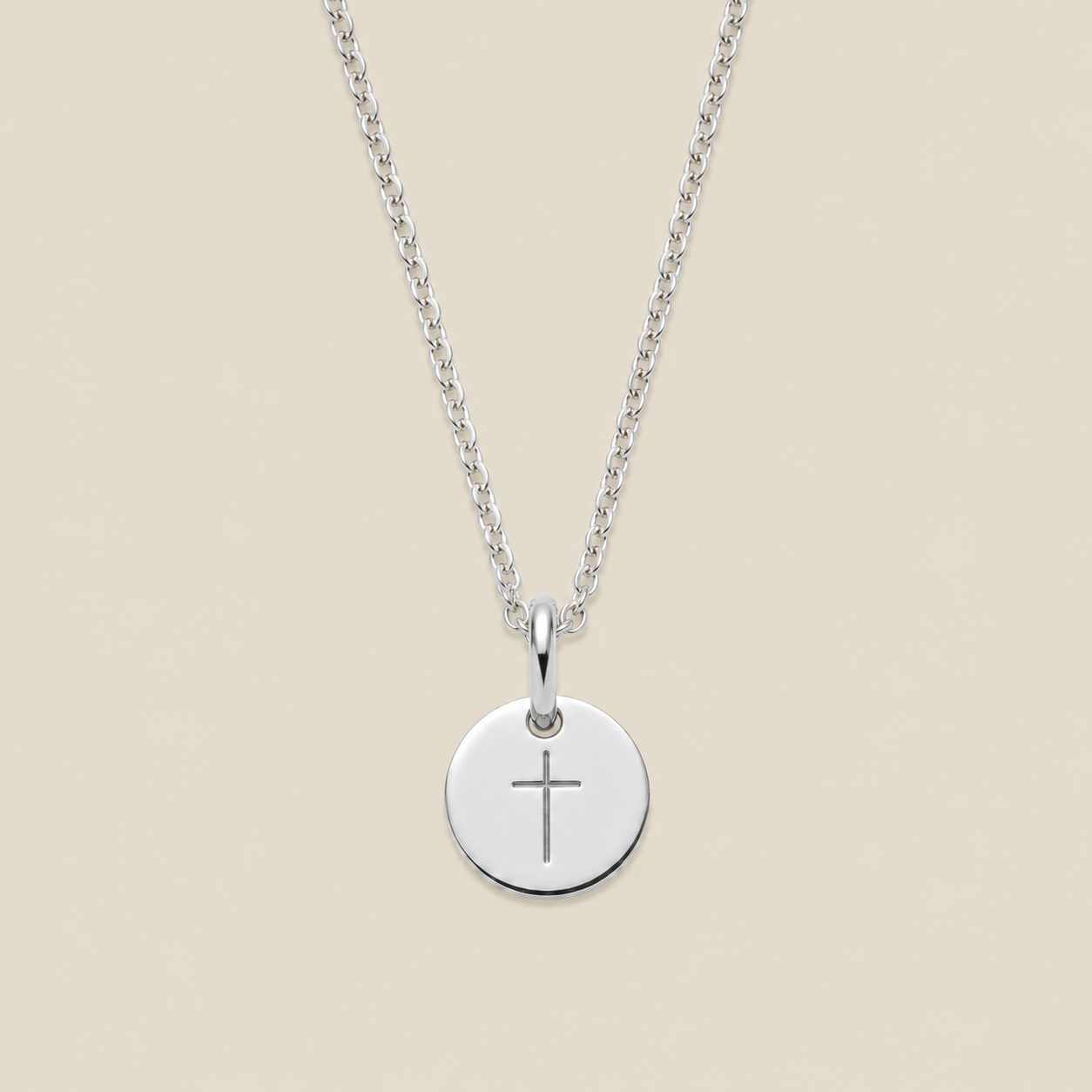 Cross Disc Necklace