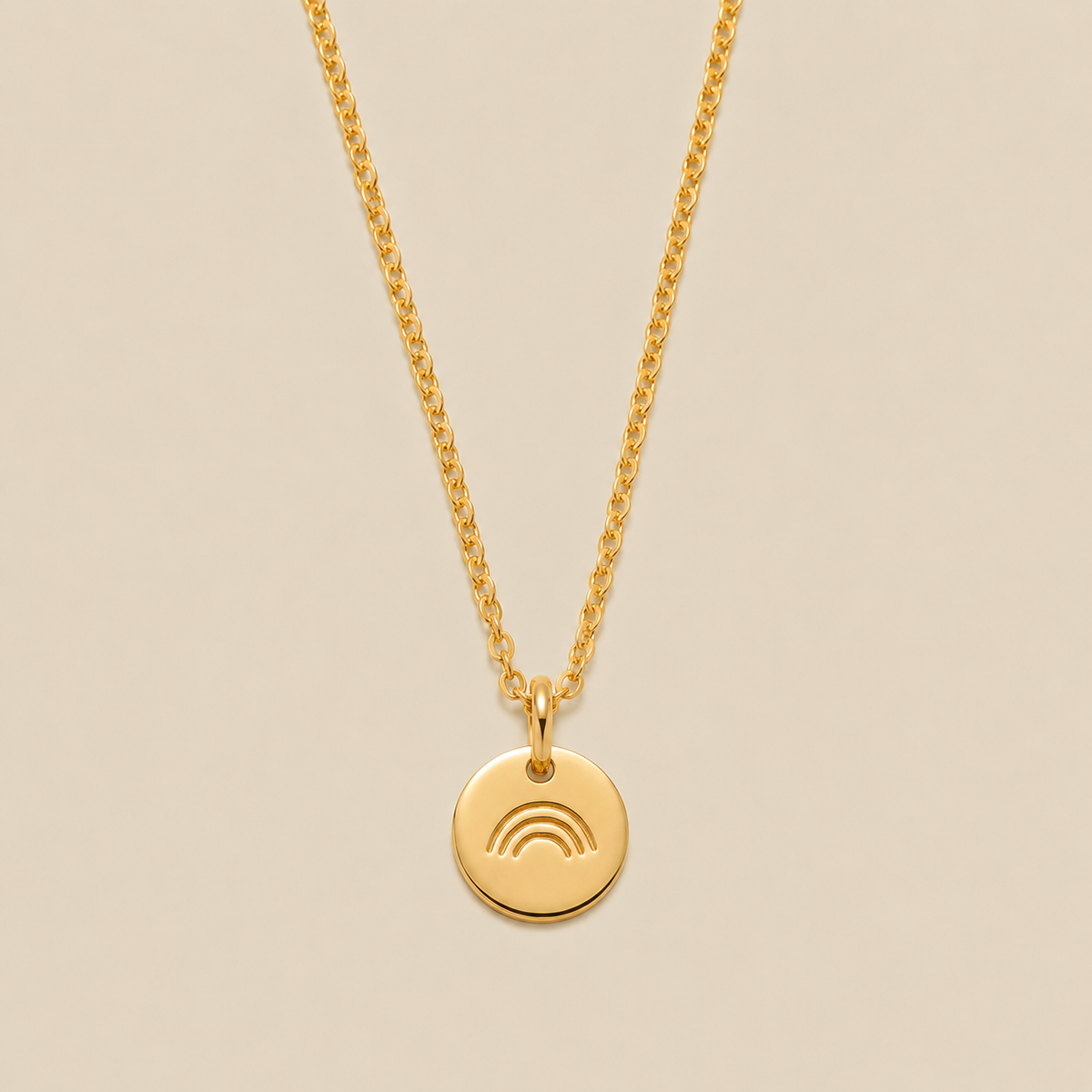 Rainbow Disc Necklace