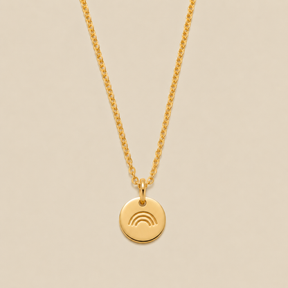 Rainbow Disc Necklace