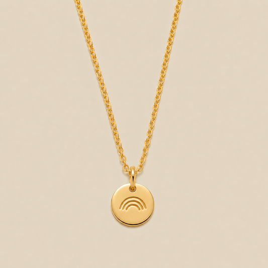 Rainbow Disc Necklace