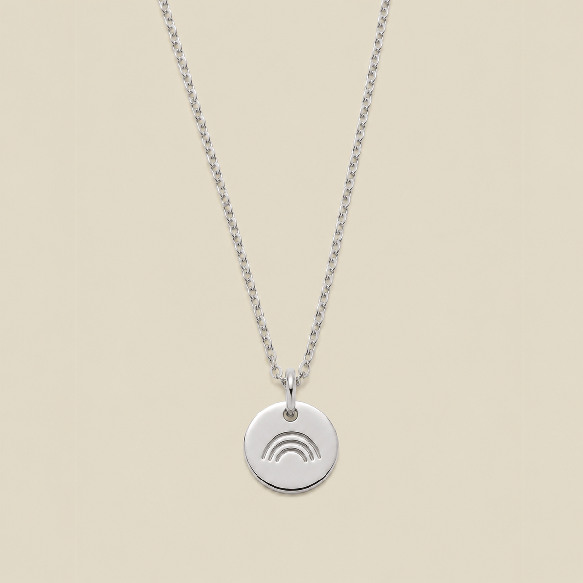 Rainbow Disc Necklace