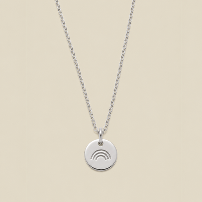 Rainbow Disc Necklace