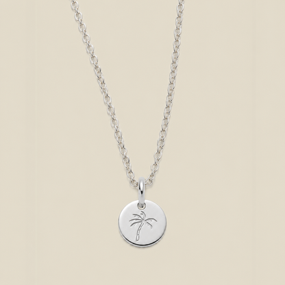 Palm Tree Disc Necklace