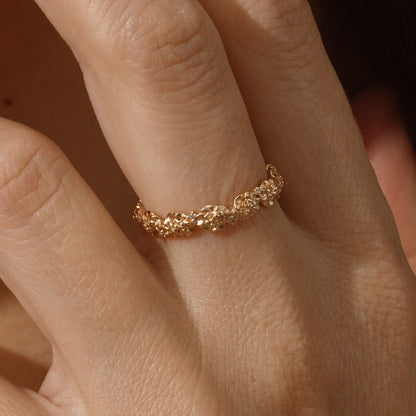 January CZ Birth Flower Eternity Ring