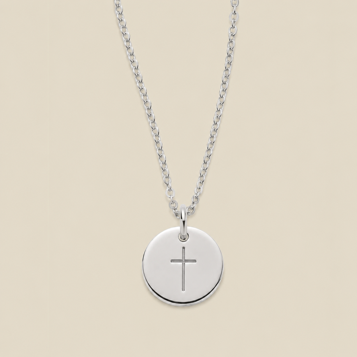 Cross Disc Necklace