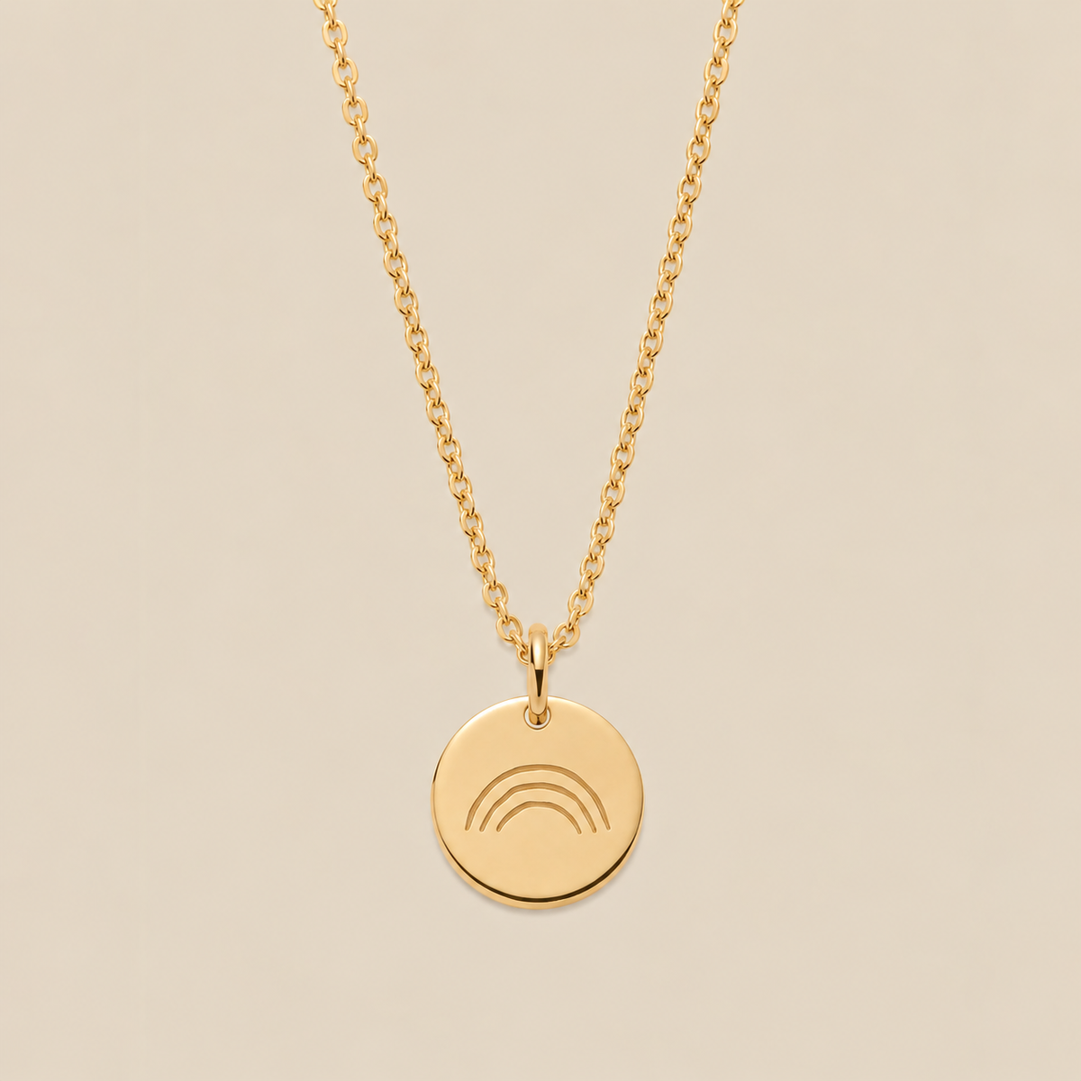 Rainbow Disc Necklace