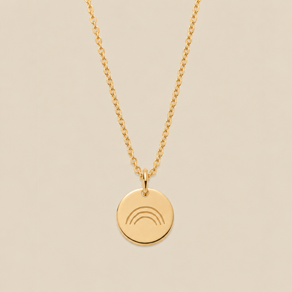 Rainbow Disc Necklace