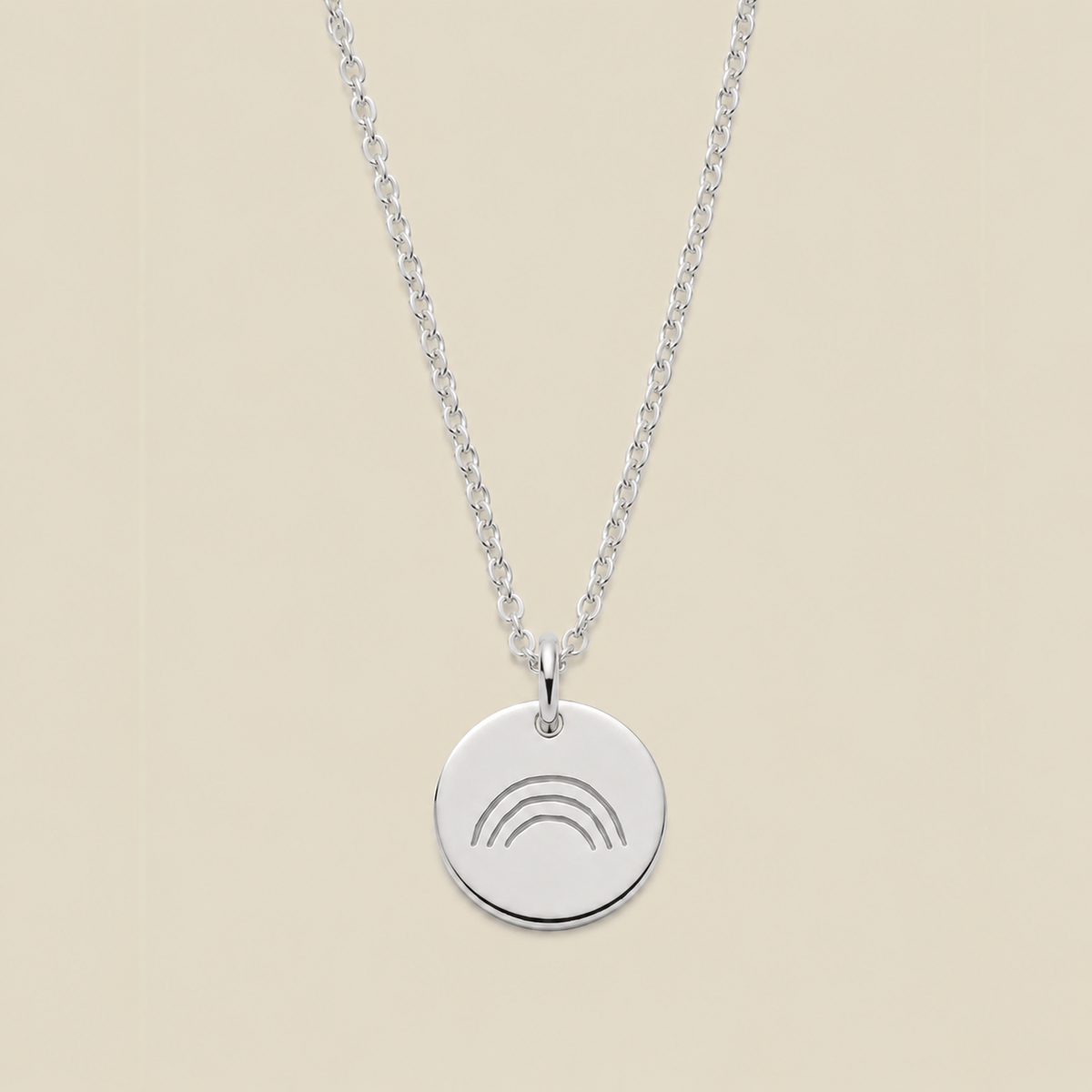 Rainbow Disc Necklace