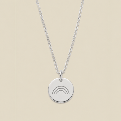 Rainbow Disc Necklace