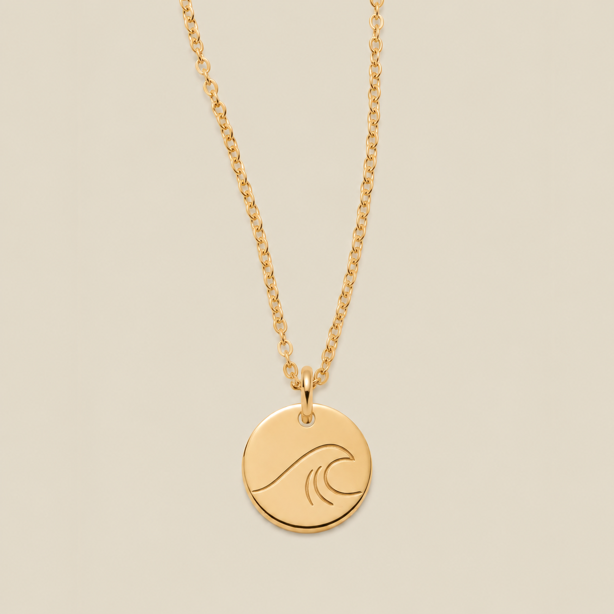 The Wave Disc Necklace
