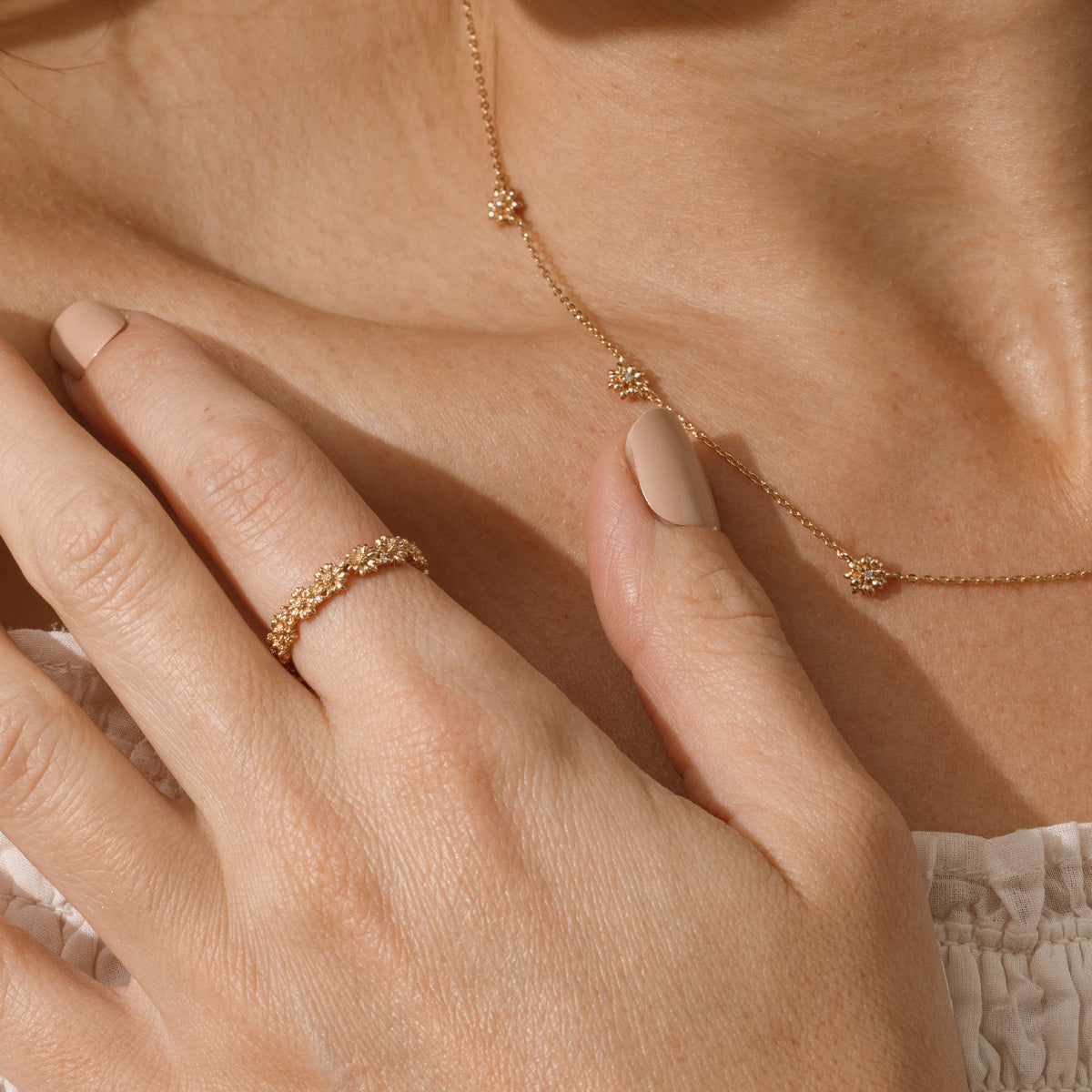 April CZ Birth Flower Eternity Ring