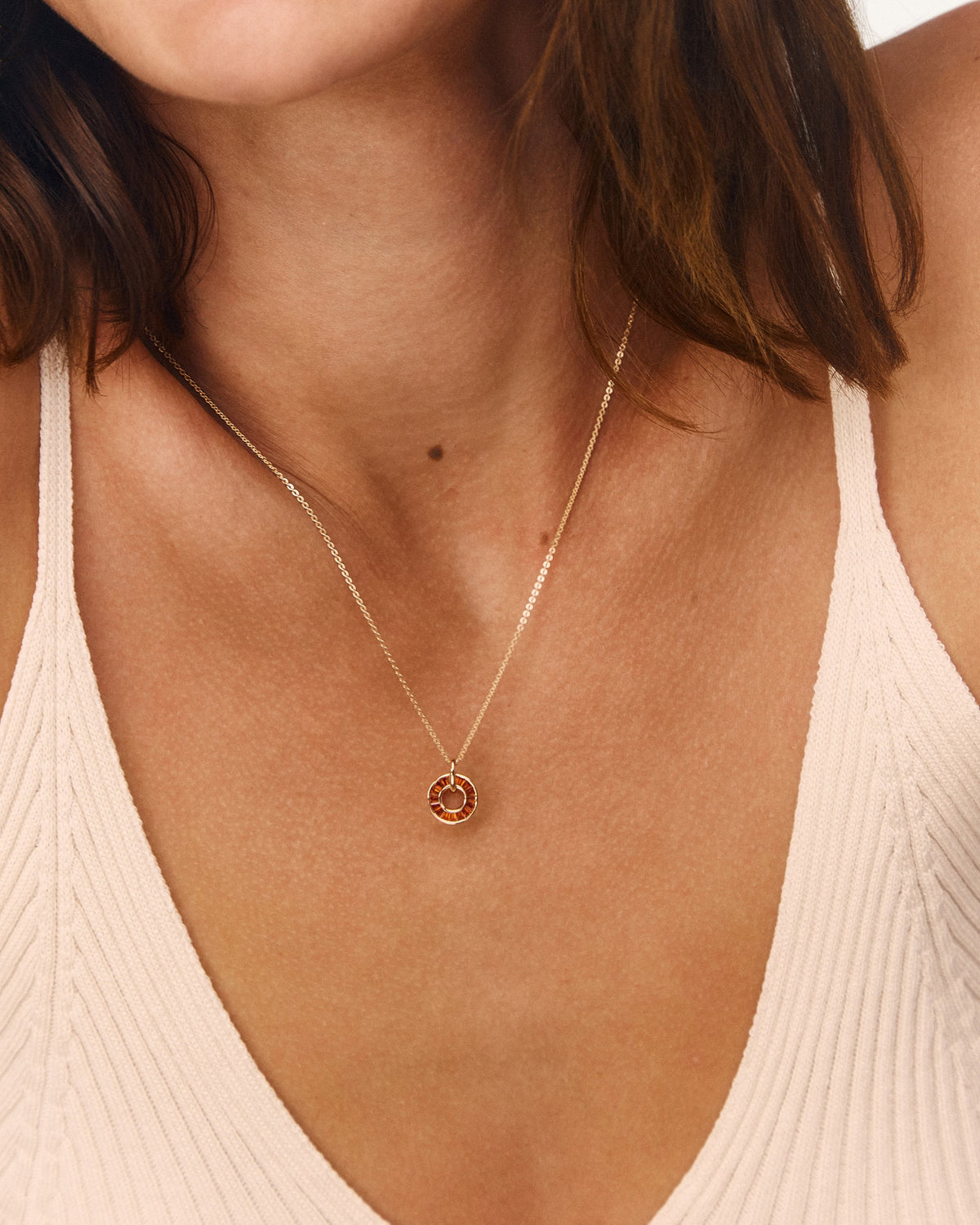 November Baguette Birthstone Necklace