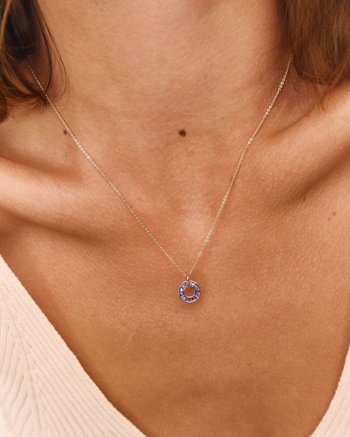 September Baguette Birthstone Necklace