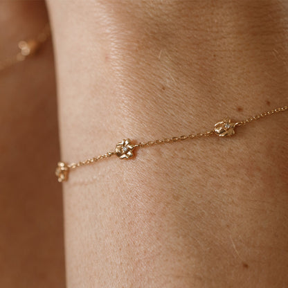 May CZ Birth Flower Station Bracelet