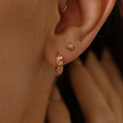 May CZ Birth Flower Stud Earrings