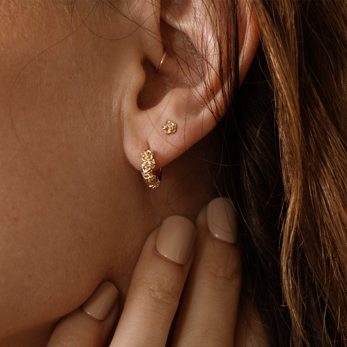 June CZ Birth Flower Stud Earrings