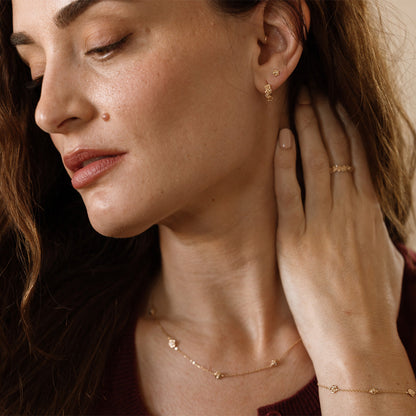 June CZ Birth Flower Stud Earrings