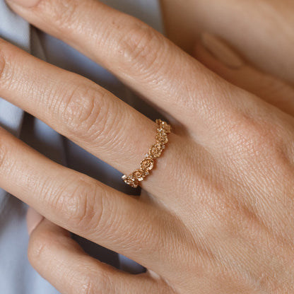 August CZ Birth Flower Eternity Ring
