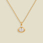 April Oval Birthstone Charm Necklace