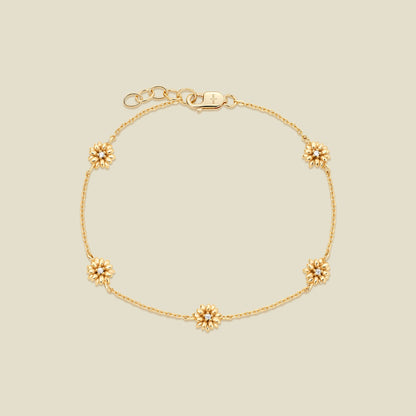 April CZ Birth Flower Station Bracelet
