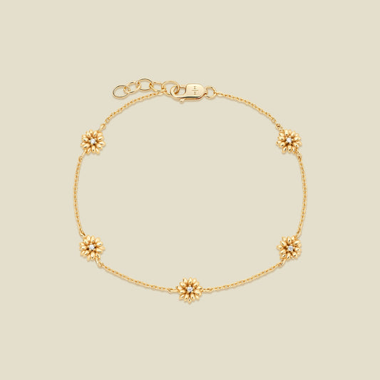 April CZ Birth Flower Station Bracelet