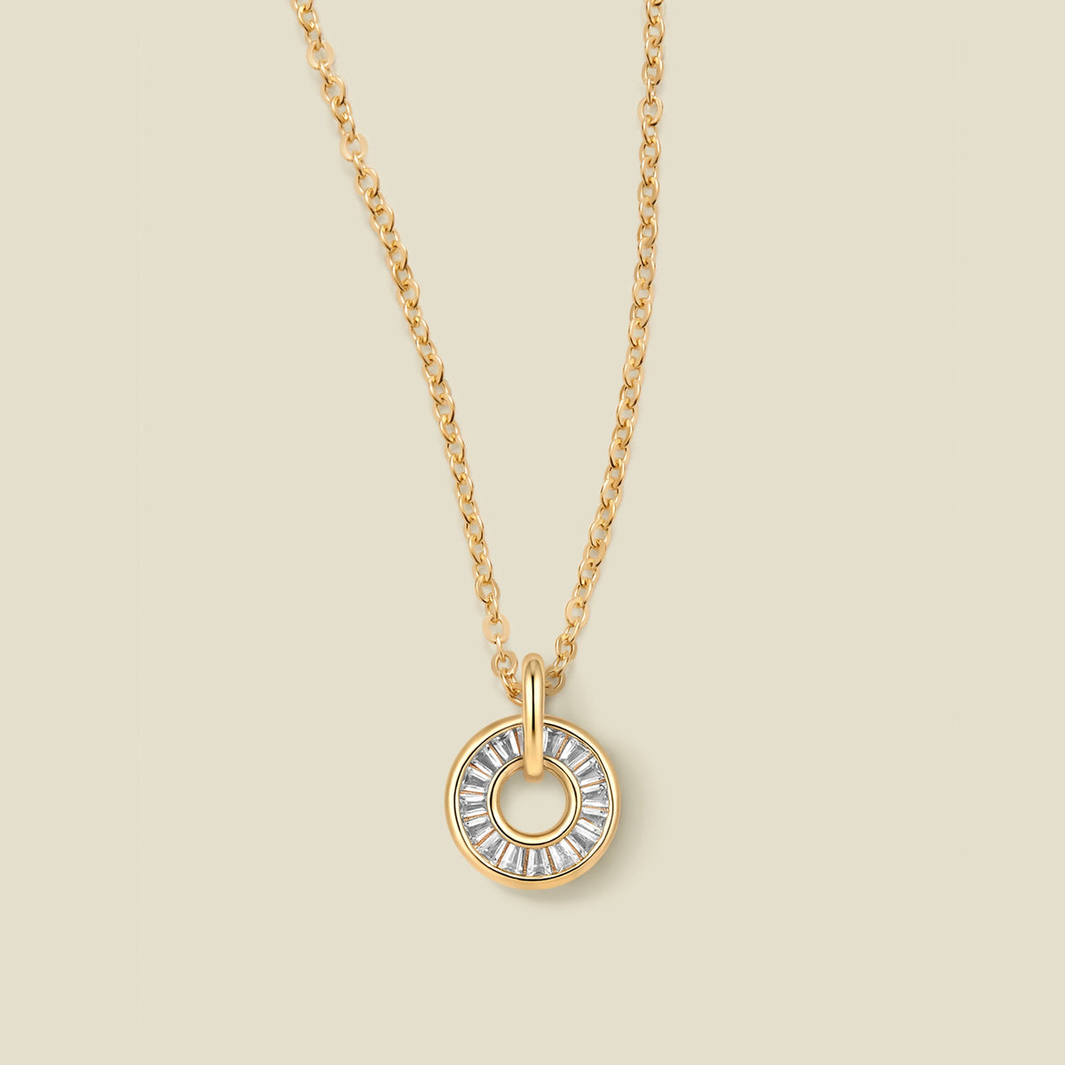 April Baguette Birthstone Necklace