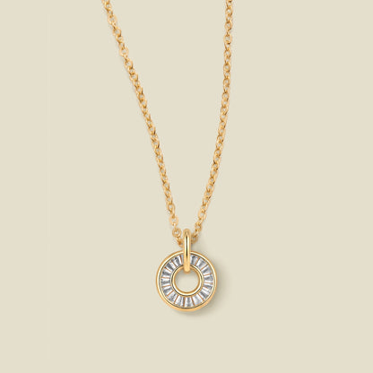 April Baguette Birthstone Necklace