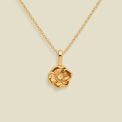 August Birth Flower Charm Necklace