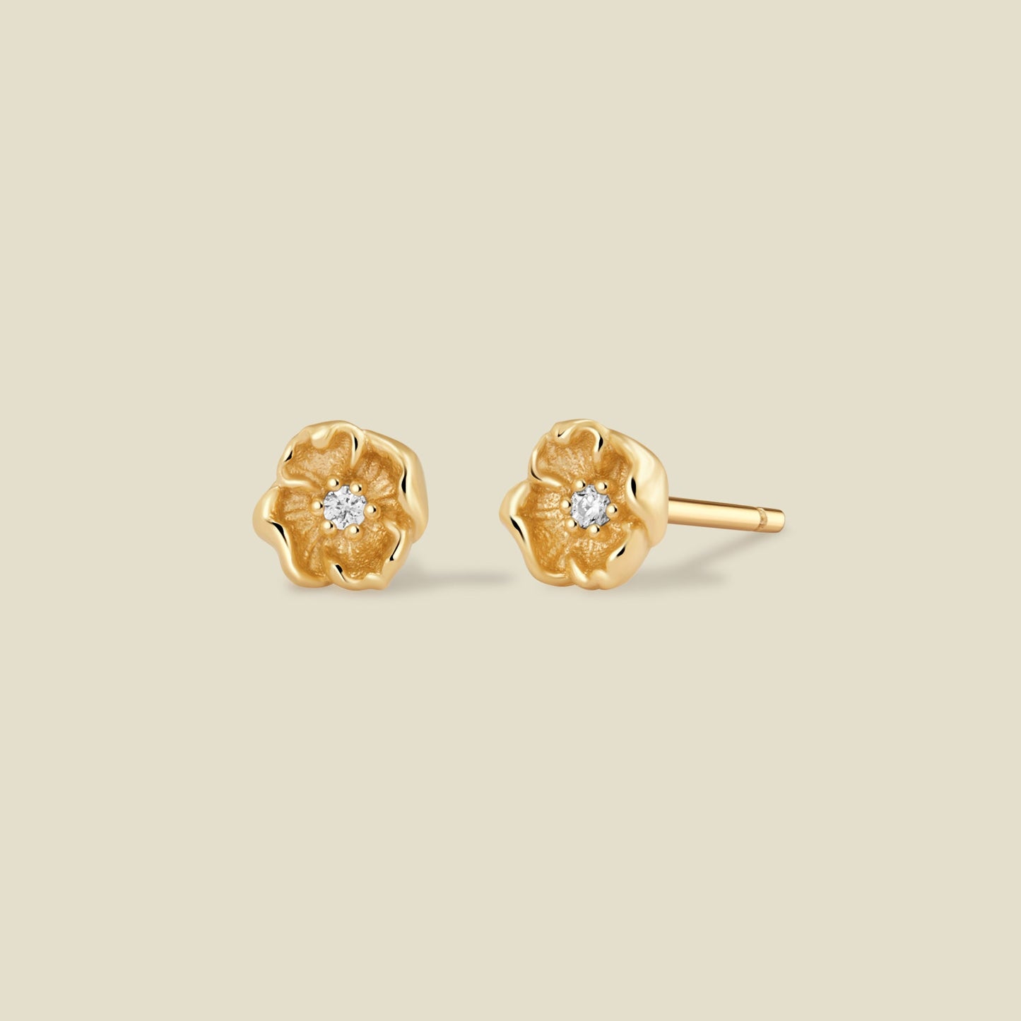 August CZ Birth Flower Stud Earrings